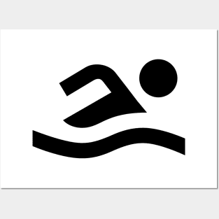 Swimming Icon Posters and Art